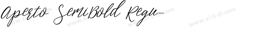 Aperto SemiBold Regu字体转换